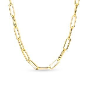 10k yellow gold Paperclip necklace 18 inches